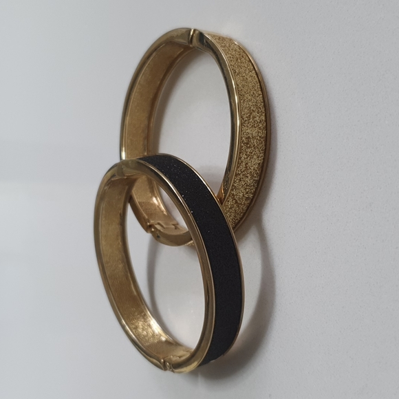 New Black and Gold Sparkly Bangles/Bracelets - Picture 1 of 5